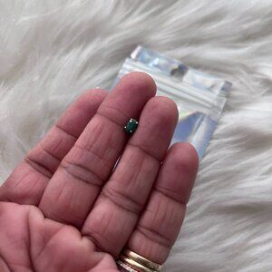 The Last Line Emerald Oval Stud Earring-Single